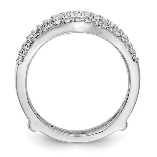 True Origin 14K White Gold 5/8 carat Lab Grown Diamond VS+ F+ Complete Ring Guard