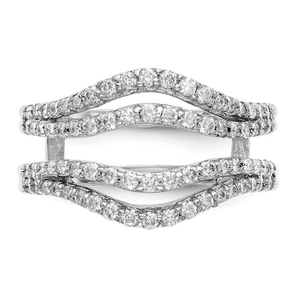 True Origin 14K White Gold 5/8 carat Lab Grown Diamond VS+ F+ Complete Ring Guard