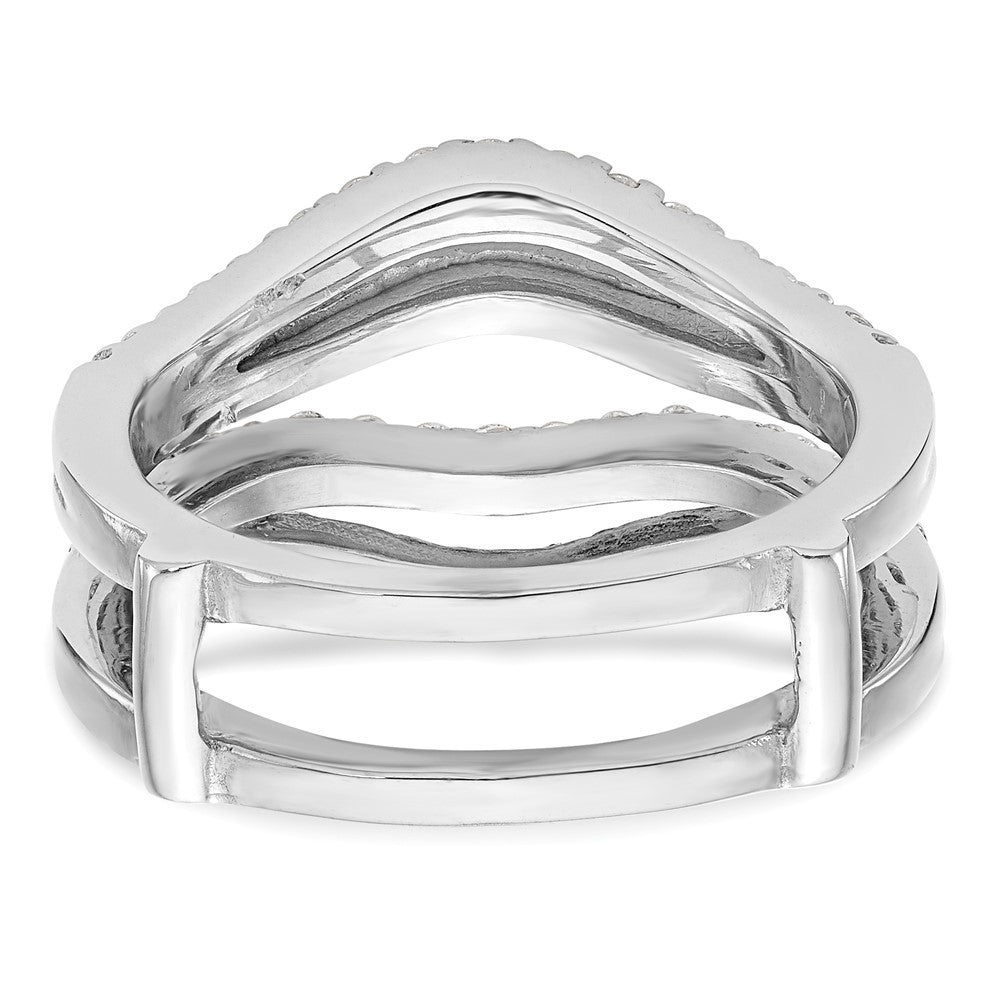 True Origin 14K White Gold 5/8 carat Lab Grown Diamond VS+ F+ Complete Ring Guard
