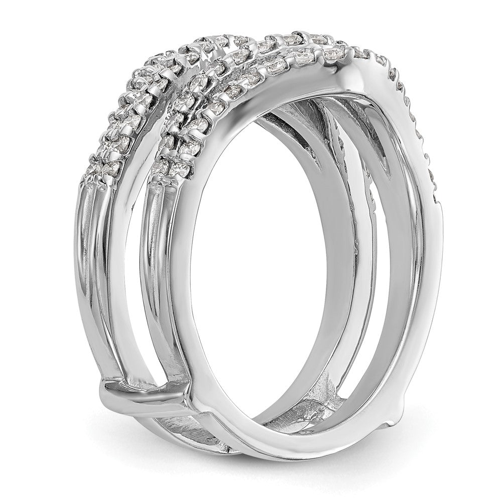 True Origin 14K White Gold 5/8 carat Lab Grown Diamond VS+ F+ Complete Ring Guard