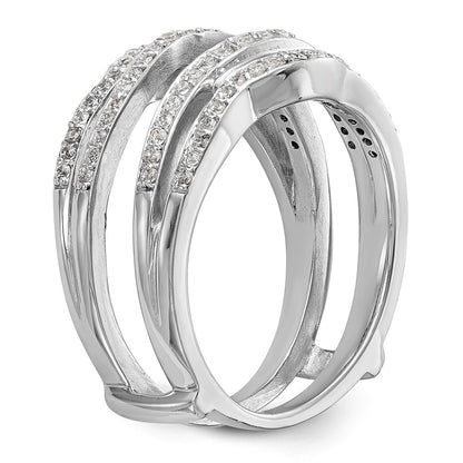 14K White Gold 1/2 carat Diamond Complete Ring Guard