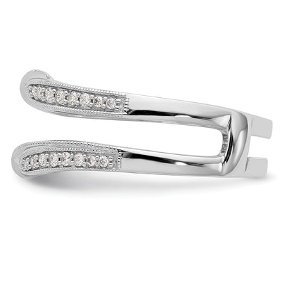 14k White Gold 1/4 carat Lab Grown Diamond VS/SI+ G+ Complete Ring Guard