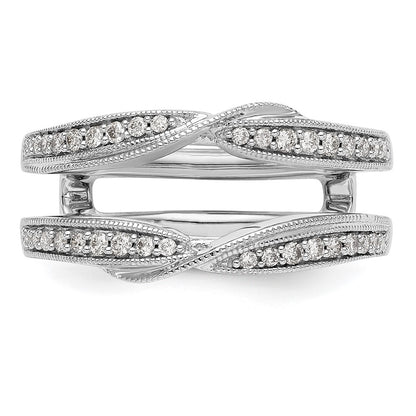 14k White Gold 1/4 carat Lab Grown Diamond VS/SI+ G+ Complete Ring Guard