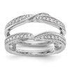14k White Gold 1/4 carat Lab Grown Diamond VS/SI+ G+ Complete Ring Guard