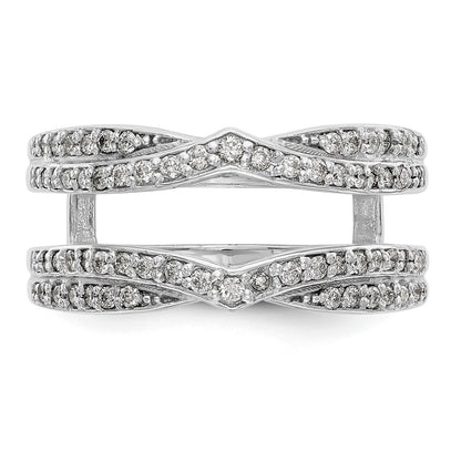 14k White Gold 1/2 carat Lab Grown Diamond VS/SI+ G+ Complete Ring Guard