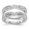 14k White Gold 1/2 carat Lab Grown Diamond VS/SI+ G+ Complete Ring Guard