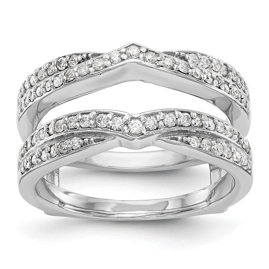 14K White Gold 1/2 carat Diamond Complete Ring Guard