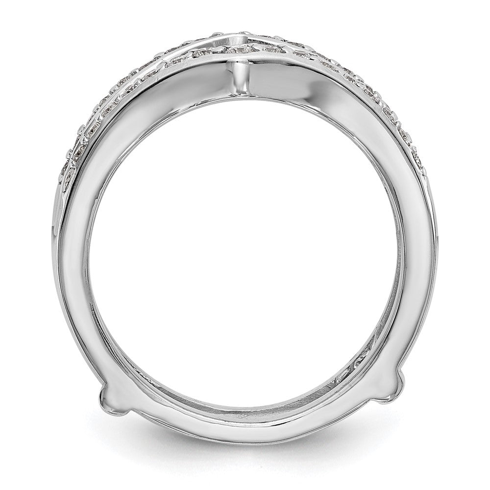 True Origin 14K White Gold 1/2 carat Lab Grown Diamond VS+ F+  Ring Guard