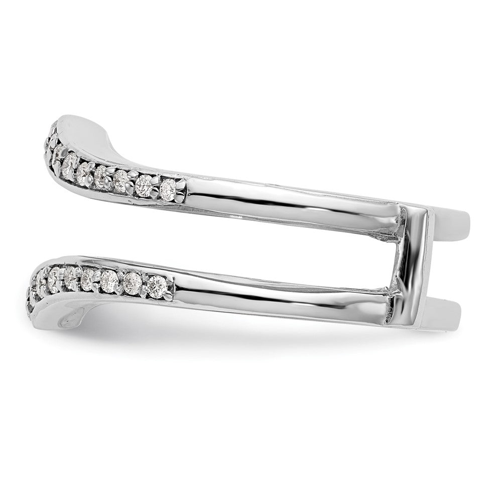 True Origin 14K White Gold 1/2 carat Lab Grown Diamond VS+ F+  Ring Guard