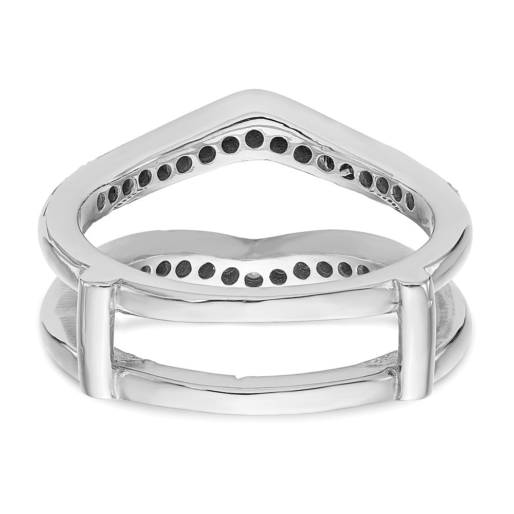 True Origin 14K White Gold 1/2 carat Lab Grown Diamond VS+ F+  Ring Guard