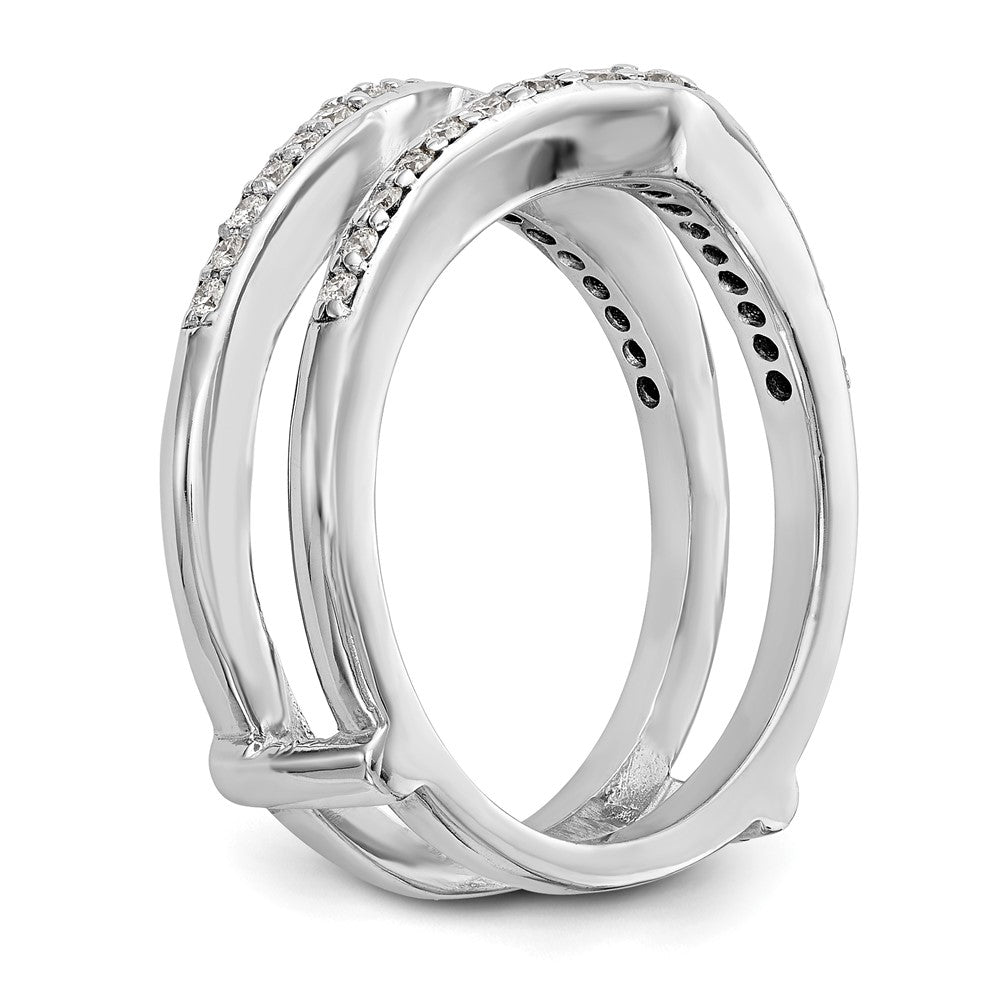 True Origin 14K White Gold 1/2 carat Lab Grown Diamond VS+ F+  Ring Guard