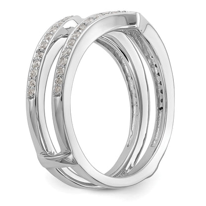 14K White Gold Lab Grown VS/SI+ G+ Dia Ring Guard