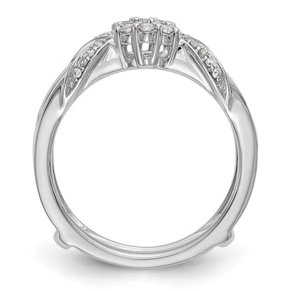 14k White Gold 1/5 carat Lab Grown Diamond VS/SI+ G+ Complete Ring Guard