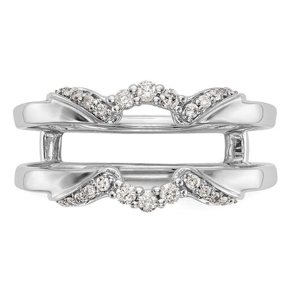 14k White Gold 1/5 carat Lab Grown Diamond VS/SI+ G+ Complete Ring Guard