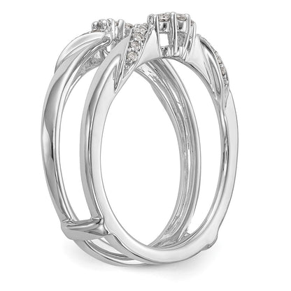 14k White Gold 1/5 carat Lab Grown Diamond VS/SI+ G+ Complete Ring Guard