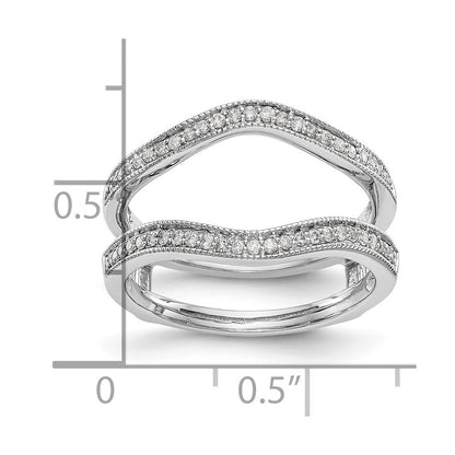 14K White Gold 1/4 carat Diamond Complete Ring Guard