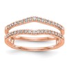 14k Rose Gold 1/4 carat Lab Grown Diamond VS/SI+ G+ Complete Ring Guard