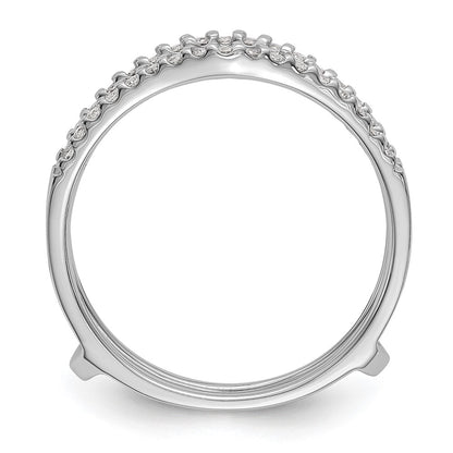 14k White Gold 1/4 carat Lab Grown Diamond VS/SI+ G+ Complete Ring Guard
