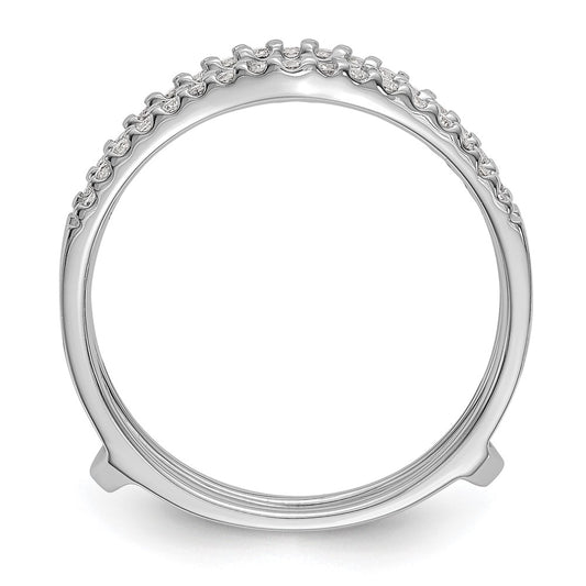True Origin 14K White Gold 1/4 carat Lab Grown Diamond VS+ F+ Complete Ring Guard
