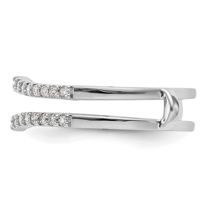 True Origin 14K White Gold 1/4 carat Lab Grown Diamond VS+ F+ Complete Ring Guard