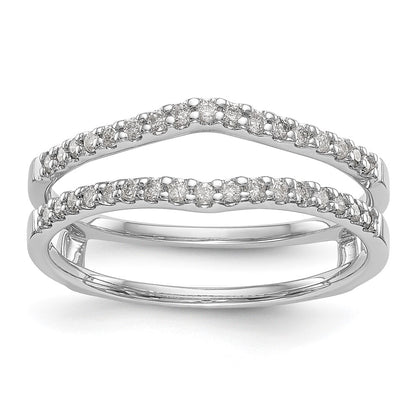 14k White Gold 1/4 carat Lab Grown Diamond VS/SI+ G+ Complete Ring Guard