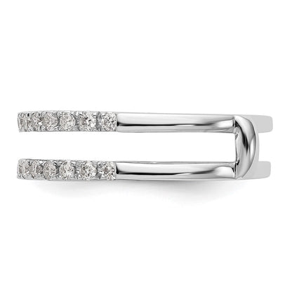 True Origin 14K White Gold 1/2 carat Lab Grown Diamond VS+ F+ Complete Ring Guard