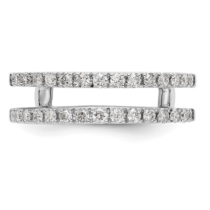 True Origin 14K White Gold 1/2 carat Lab Grown Diamond VS+ F+ Complete Ring Guard