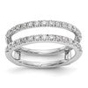 14k White Gold 1/2 carat Lab Grown Diamond VS/SI+ G+ Complete Ring Guard