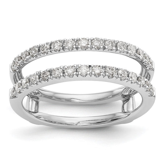 True Origin 14K White Gold 1/2 carat Lab Grown Diamond VS+ F+ Complete Ring Guard