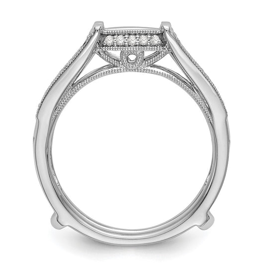 14K White Gold 1/3 carat Diamond Complete Ring Guard