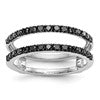 14K White Gold 1/2 carat Black Diamond Complete Ring Guard