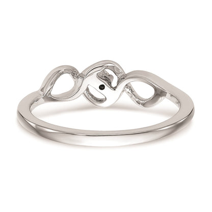 First Promise 14k White Gold 1/20 carat Round Diamond Complete Promise/Engagement Ring