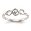First Promise 14k White Gold 1/20 carat Round Diamond Complete Promise/Engagement Ring