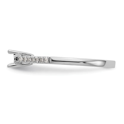 First Promise 14k White Gold 1/5 carat Lab Grown Diamond VS/SI+ G+ Complete Petite Engagement Ring