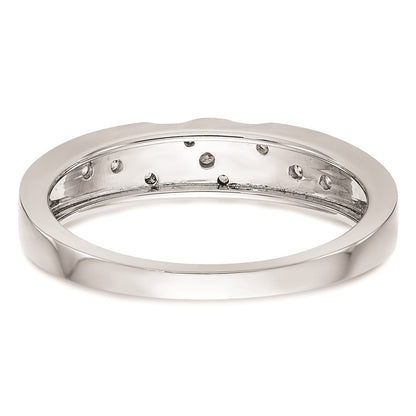 14K White Gold AA Quality 1/6 carat Diamond Trio Complete Men's Wedding Band