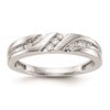 14K White Gold AA Quality 1/6 carat Diamond Trio Complete Men's Wedding Band