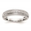 14K White Gold AA Quality 1/10 carat Diamond Trio Complete Men's Wedding Band