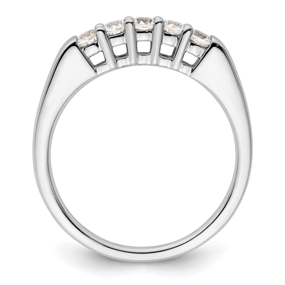 14K White Gold 5-Stone Shared Prong (Holds 5-2.5mm Round) Diamond Band Mounting