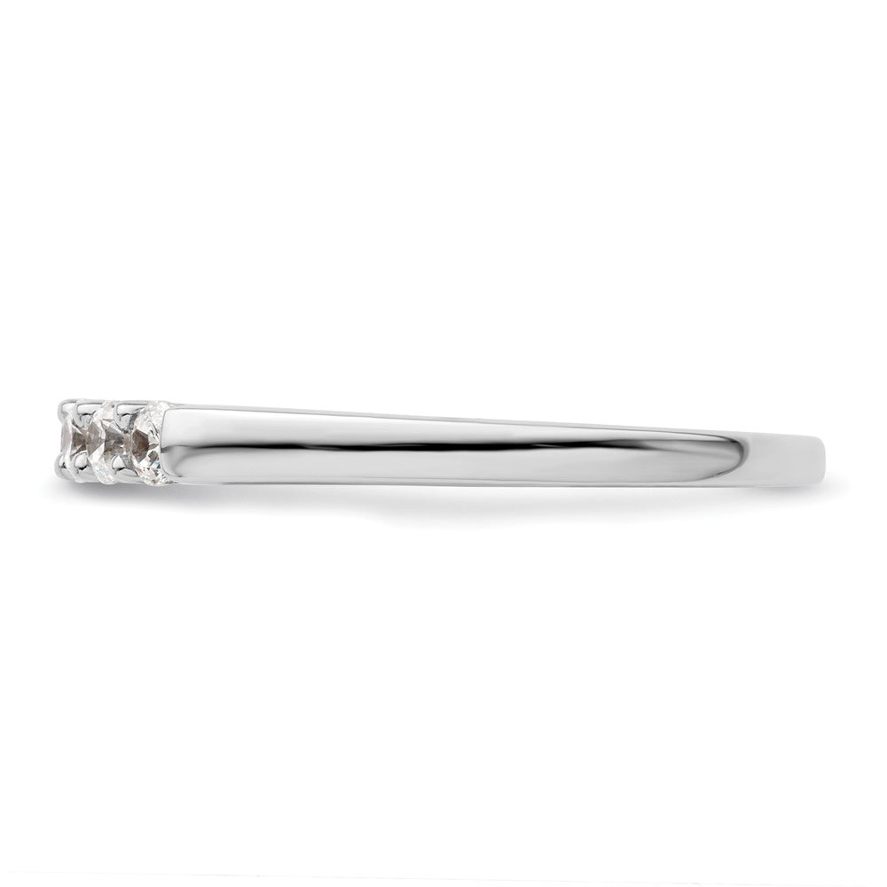 14K White Gold 5-Stone Shared Prong (Holds 5-2.5mm Round) Diamond Band Mounting