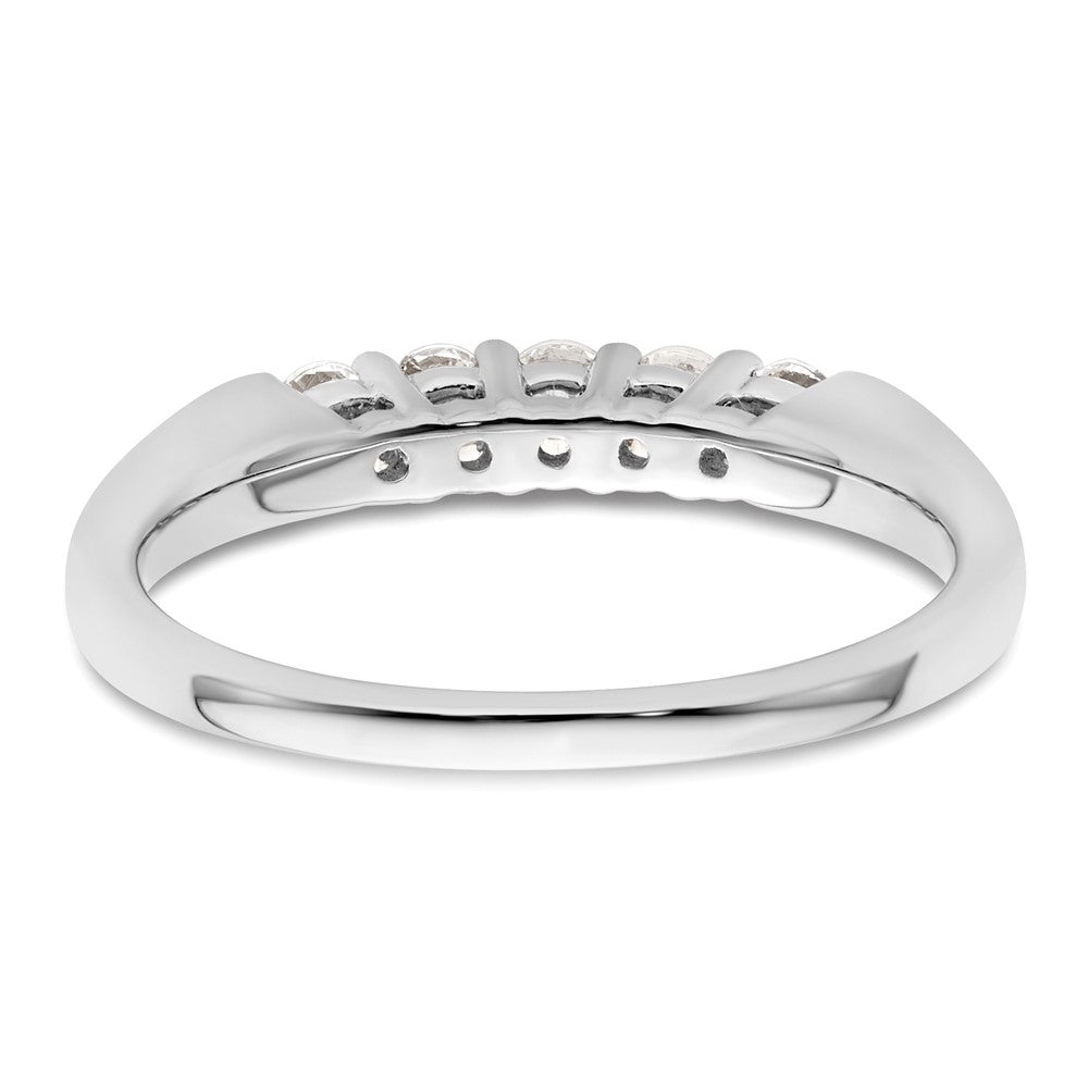 14K White Gold 5-Stone Shared Prong (Holds 5-2.5mm Round) Diamond Band Mounting