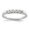 14K White Gold 5-Stone Shared Prong (Holds 5-2.5mm Round) Diamond Band Mounting