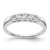 14k White Gold 1/2 carat Lab Grown Diamond VS/SI+ G+ Five Stone Complete Fashion Band