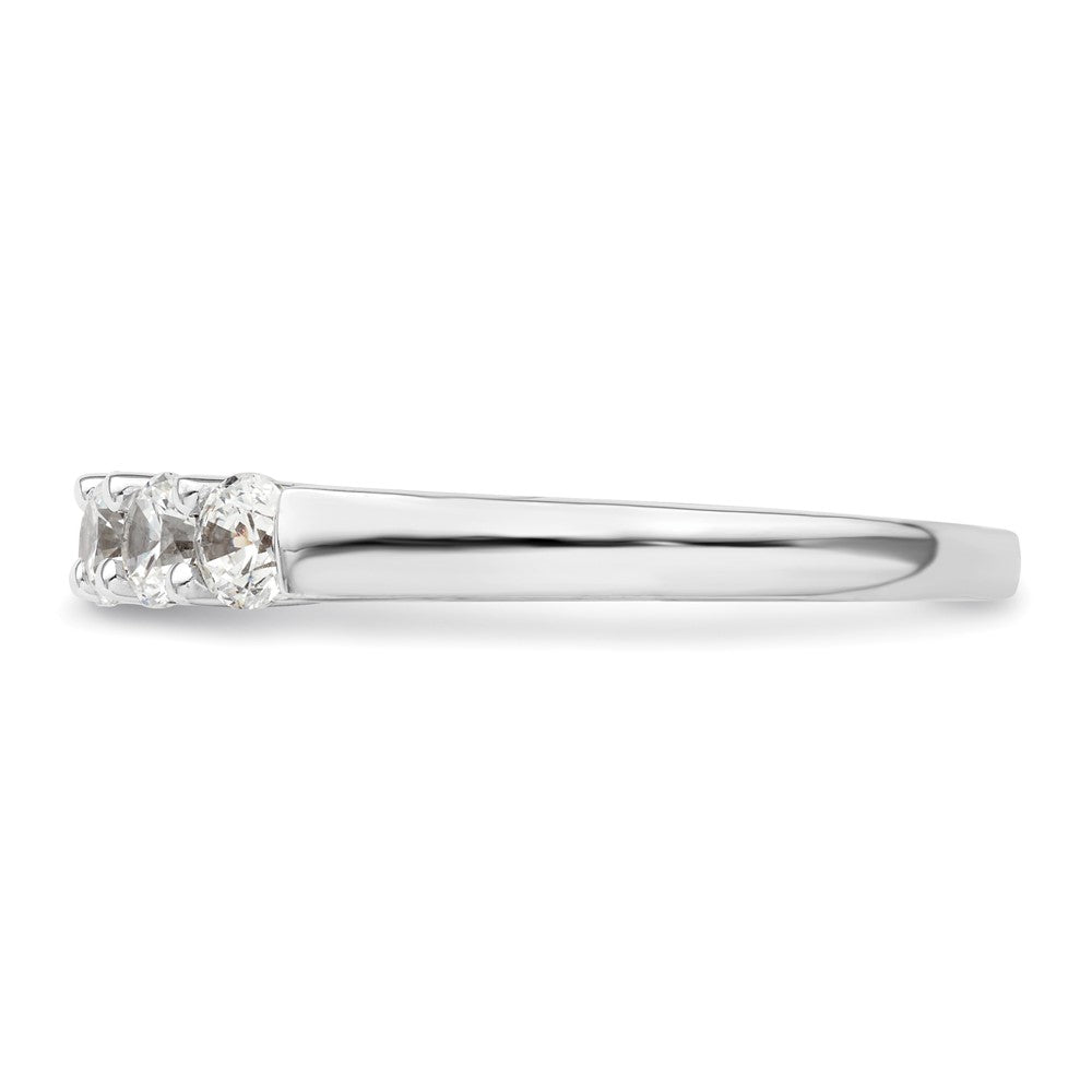 14K White Gold 5-Stone Shared Prong (Holds 5-3.4mm Round) Diamond Band Mounting