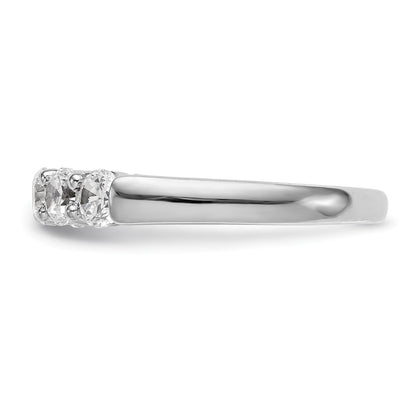 14K White Gold 5-Stone Shared Prong (Holds 5-3.8mm Round) Diamond Band Mounting