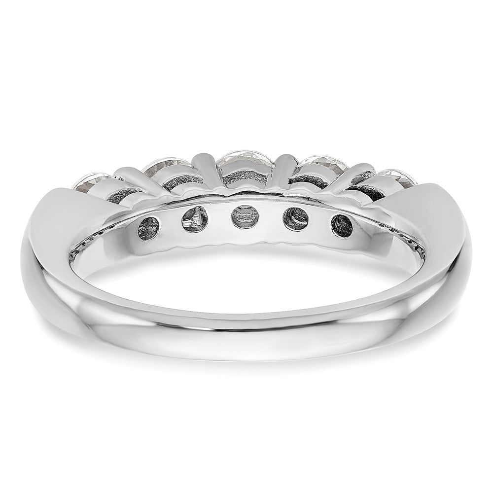14K White Gold 5-Stone Shared Prong (Holds 5-3.8mm Round) Diamond Band Mounting