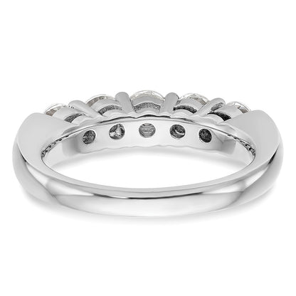 14K White Gold 5-Stone Shared Prong (Holds 5-3.8mm Round) Diamond Band Mounting