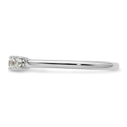 14K White Gold 5-Stone Shared Prong 1/4 carat Round Complete Diamond Band