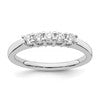 14K White Gold 5-Stone Shared Prong (Holds 5-2.5mm Round) Diamond Band Mounting
