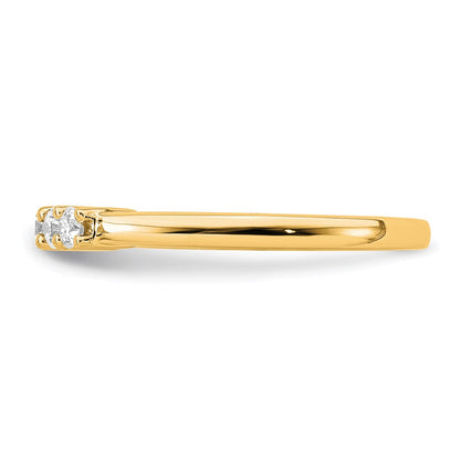 14K Yellow Gold 5-Stone Shared Prong (Holds 5-2.5mm Round) Diamond Band Mounting