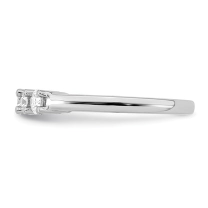 14K White Gold 5-Stone Shared Prong (Holds 5-3.4mm Round) Diamond Band Mounting